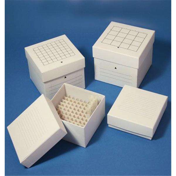 Box Cryo/Freezer Cardboard 81 Cell 134x134x47mm White Ea